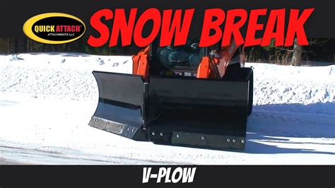 skid steer v plow|snow plow for quick attach.